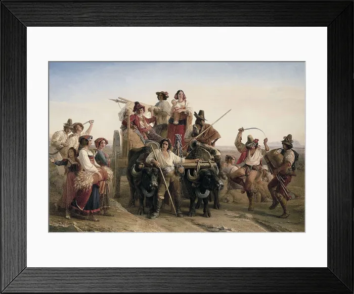 Framed Print : ROBERT, Louis Lopold (1794-1835). The Arrival of the Harvesters in The Pontine Marshes. 1830. Romanticism. Oil on canvas. FRANCE. Paris. Louvre Museum Framed Print : ROBERT, Louis Lopold (1794-1835). The Arrival of the Harvesters in The Pontine Marshes. 1830. Romanticism. Oil on canvas. FRANCE. Paris. Louvre Museum