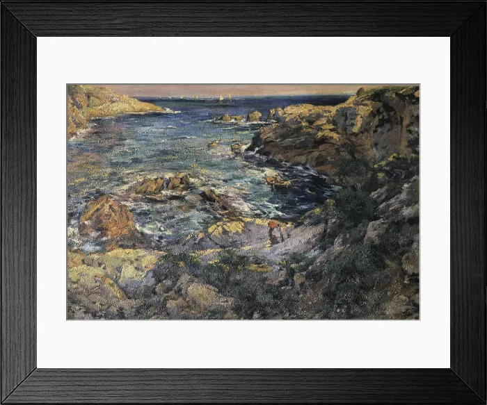 Framed Print : GIMENO I ARASA, Francesc (1858-1927). Aiguablava. end 19th-beg. 20th c. Oil on canvas. SPAIN. Barcelona. National Art Museum of Catalonia. AISA / Everett Collection**US SALES ONLY**