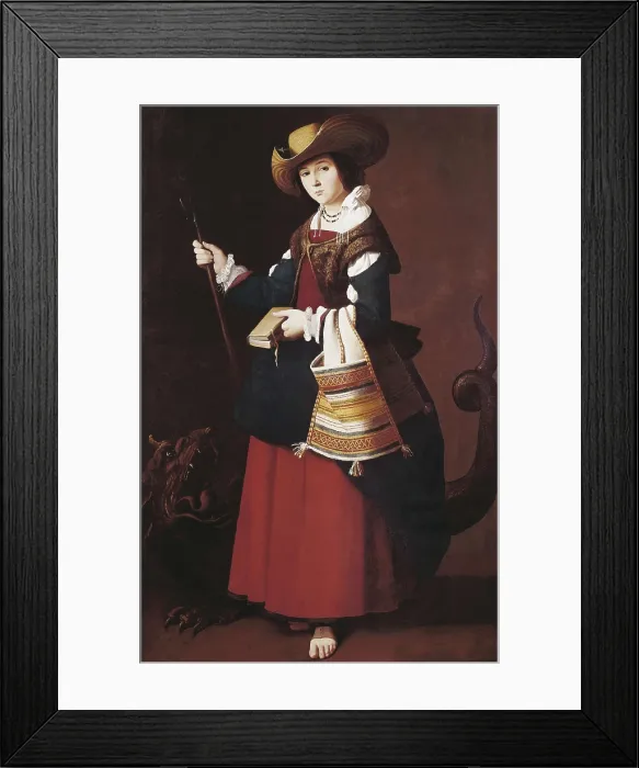 Framed Print : ZURBARAN, Francisco de (1598-1664). Saint Margaret. 1630-1635. Baroque art. Oil on canvas. UNITED KINGDOM. London. National Gallery. AISA / Everett Collection**US SALES ONLY** Framed Print : ZURBARAN, Francisco de (1598-1664). Saint Margaret. 1630-1635. Baroque art. Oil on canvas. UNITED KINGDOM. London. National Gallery. AISA / Everett Collection**US SALES ONLY**