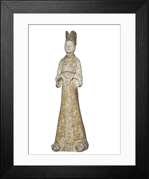 Framed Print : Female Figure. 618-907. Chinese art. Tang period. Ceramics. UNITED KINGDOM. London. The British Museum. Proc: CHINA. AISA / Everett Collection**US SALES ONLY**