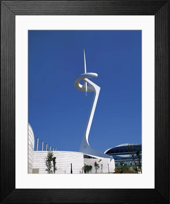 Framed Print : CALATRAVA, Santiago (1951). Telefonica Tower. 1992. SPAIN. CATALONIA. Barcelona. Montjuic. Architecture. AISA / Everett Collection - Image has fine art copyright Framed Print : CALATRAVA, Santiago (1951). Telefonica Tower. 1992. SPAIN. CATALONIA. Barcelona. Montjuic. Architecture. AISA / Everett Collection - Image has fine art copyright