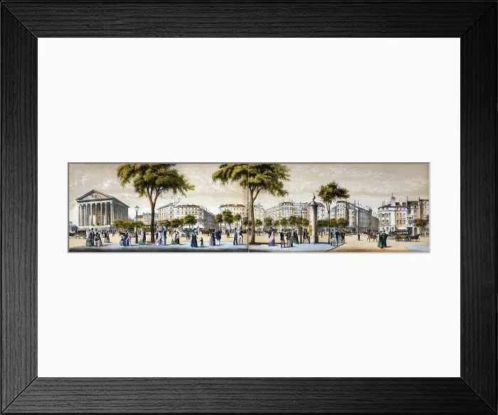 Framed Print : Boulevard de la Madeleine in Paris, France. color lithograph by Paul Lancel, 1852 Framed Print : Boulevard de la Madeleine in Paris, France. color lithograph by Paul Lancel, 1852