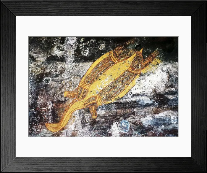 Framed Print : AUSTRALIA. Darwin. Nourlangie Rock Art Site. Anthropomorphic figure. Cave. AISA / Everett Collection**US SALES ONLY** Framed Print : AUSTRALIA. Darwin. Nourlangie Rock Art Site. Anthropomorphic figure. Cave. AISA / Everett Collection**US SALES ONLY**