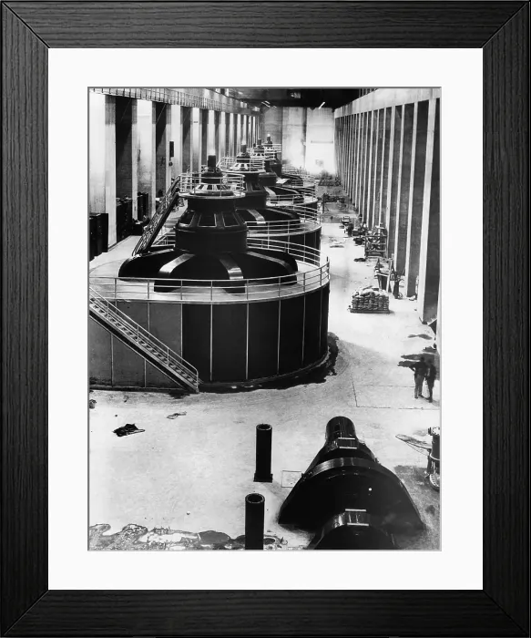 Framed Print : Generators at Hoover Dam power house, 1937. Courtesy: CSU Archives / Everett Collection Framed Print : Generators at Hoover Dam power house, 1937. Courtesy: CSU Archives / Everett Collection