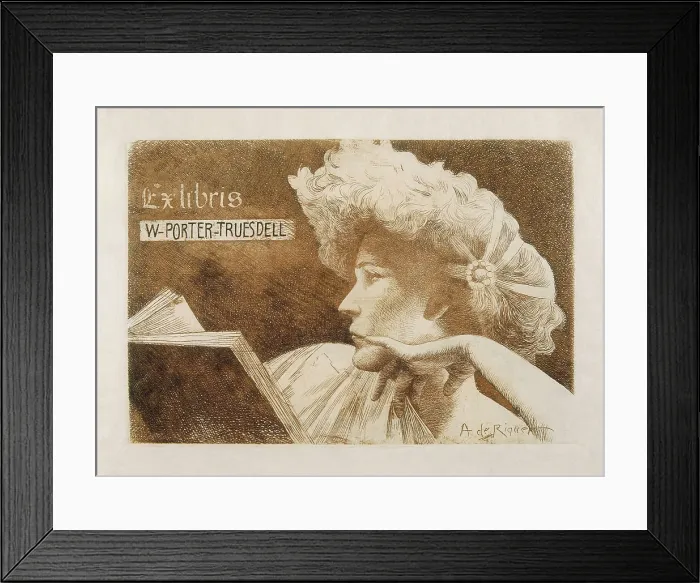Framed Print : RIQUER, Alexandre de (1856-1920). Ex-Libris W. Porter Truesdell. c. 1904. Etching. SPAIN. Barcelona. National Art Museum of Catalonia. AISA / Everett Collection**US SALES ONLY**