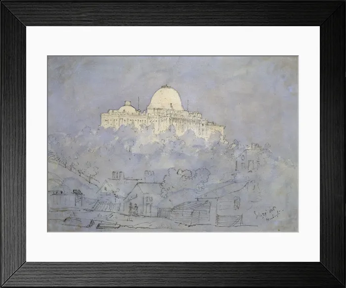 Framed Print : Washington, D.C. The Capitol from the railway station, July 29, 1846 Framed Print : Washington, D.C. The Capitol from the railway station, July 29, 1846