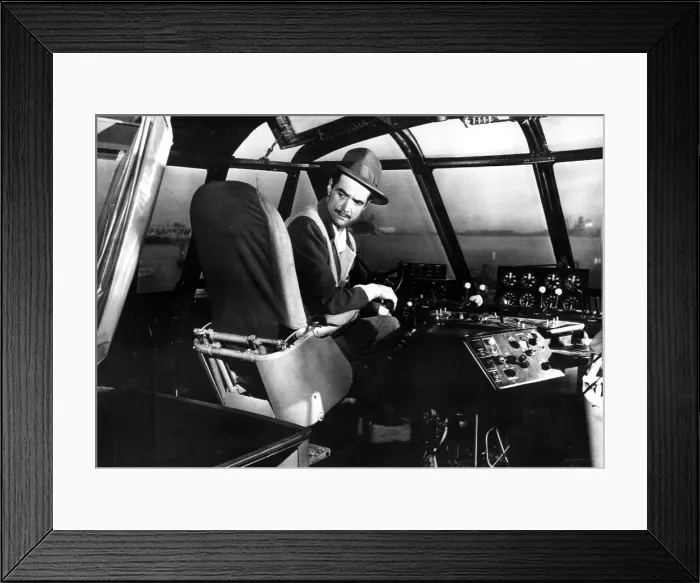 Framed Print : HOWARD HUGHES, at the controls of his 200-ton flying boat. c.1940.. Courtesy: CSU Archives  /  Everett Collection
