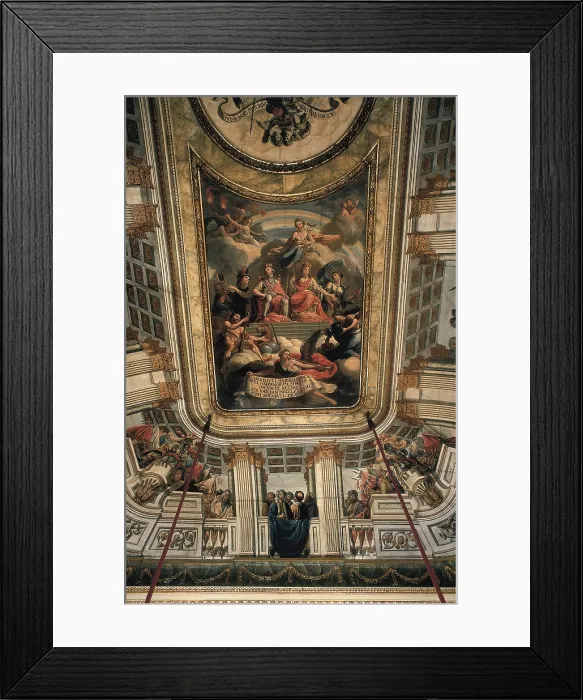 Framed Print : SPAIN. Reus. Bofarull Palace. Allegory of Charles III (1788), by Pedro Pablo Montaa. Decoration of the dome of the main room. Neoclassicism. Painting