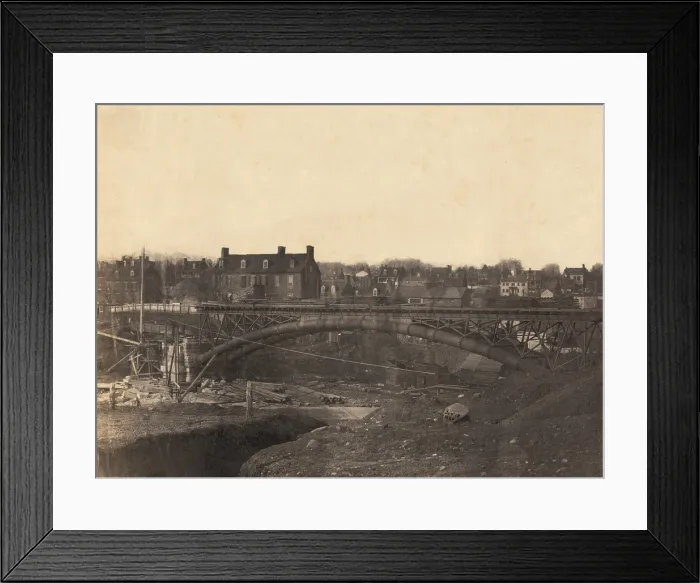 Framed Print : Washington, D.C. Washington Aqueduct, bridge no. 6, connecting Washington & Georgetown. 1860