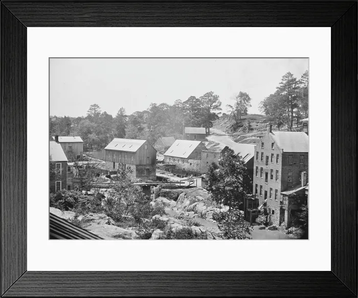 Framed Print : The Civil War. Petersburg, Va. Mills on the Appomattox River near Campbell's Bridge, 1865 Framed Print : The Civil War. Petersburg, Va. Mills on the Appomattox River near Campbell's Bridge, 1865