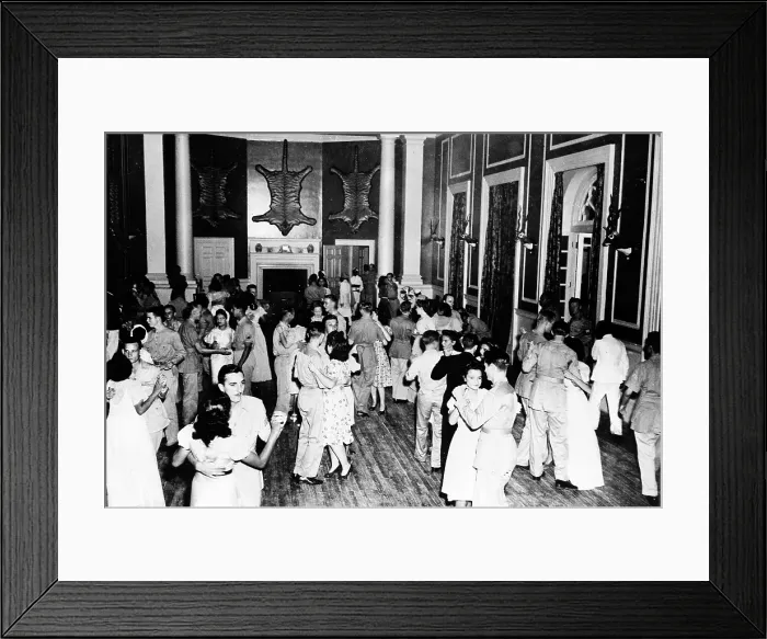 Framed Print : World War II, U.S. soldiers dancing, circa 1940-1946