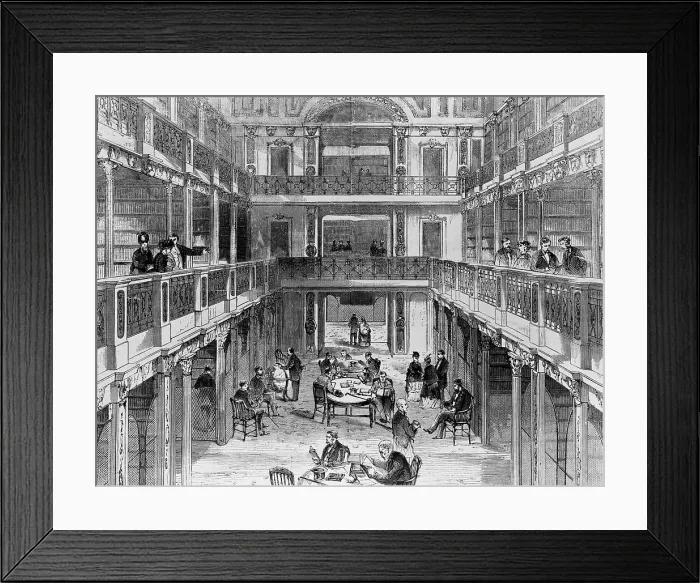 Framed Print : Washington, D.C. The Library of Congress in the U.S. Capitol Building. 1853 Framed Print : Washington, D.C. The Library of Congress in the U.S. Capitol Building. 1853