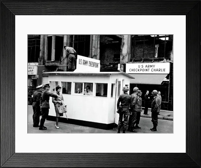 Framed Print : Checkpoint Charlie at the Berlin wall, 9 / 27 / 67. Courtesy: CSU Archives  /  Everett Collection
