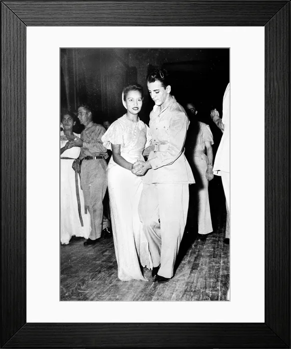 Framed Print : World War II, U.S. soldiers dancing, circa 1940-1946