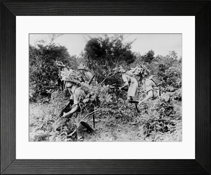 Framed Print : World War II, U.S. soldiers hiding, circa 1940-1946 Framed Print : World War II, U.S. soldiers hiding, circa 1940-1946