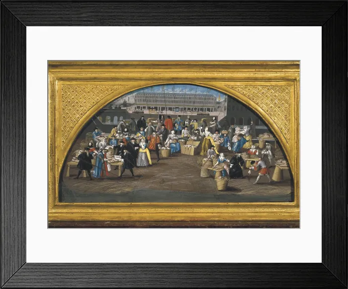 Framed Print : France (17th c.). Bird market of Paris. Painting. FRANCE. Paris. Muse Carnavalet (Carnavalet Museum). AISA / Everett Collection**US SALES ONLY**