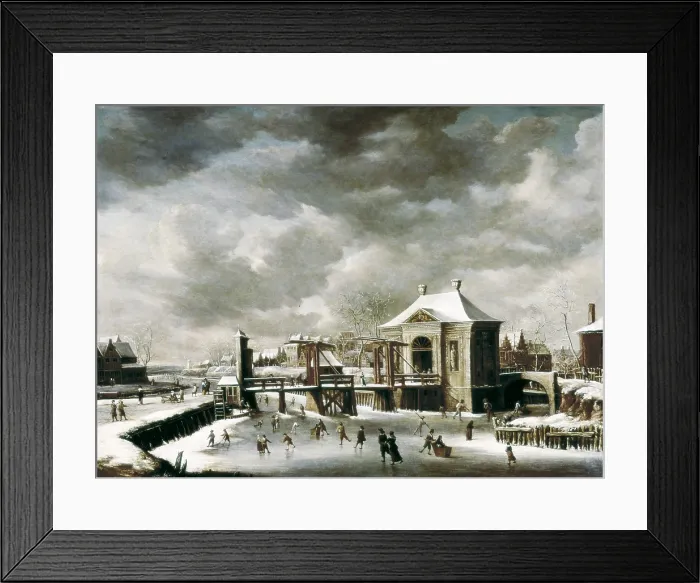 Framed Print : BEERSTRATEN, Abraham van (1622-1666). Amsterdam in Winter. mid. 17th c. Baroque art. Oil on canvas. AISA / Everett Collection**US SALES ONLY** Framed Print : BEERSTRATEN, Abraham van (1622-1666). Amsterdam in Winter. mid. 17th c. Baroque art. Oil on canvas. AISA / Everett Collection**US SALES ONLY**