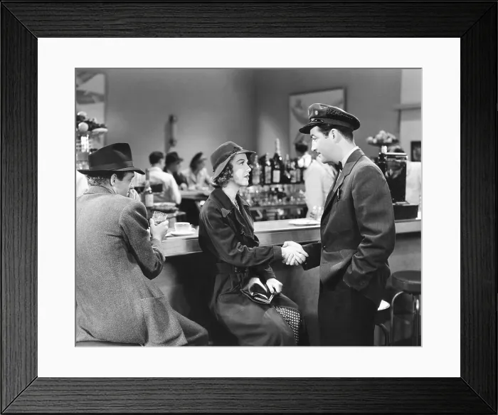 Framed Print : JOHNNY EAGER, from left: Van Heflin, Glenda Farrell, Robert Taylor, 1942