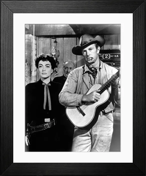 Framed Print : JOHNNY GUITAR, Joan Crawford, Sterling Hayden, 1954