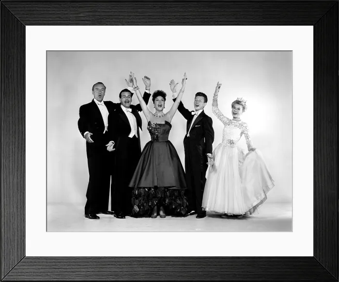Framed Print : CALL ME MADAM, George Sanders, Billy DeWolfe, Ethel Merman, Donald O'Connor, Vera-Ellen, 1953, TM and copyright 20th Century-Fox Film Corp Framed Print : CALL ME MADAM, George Sanders, Billy DeWolfe, Ethel Merman, Donald O'Connor, Vera-Ellen, 1953, TM and copyright 20th Century-Fox Film Corp