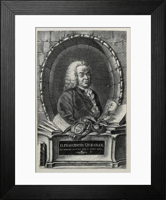 Framed Print : QUESNAY, Franois (1694-1774). French economist and doctor. Etching. AISA / Everett Collection**US SALES ONLY**
