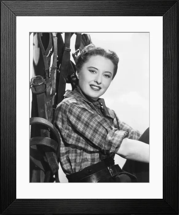 Framed Print : CALIFORNIA, Barbara Stanwyck, portrait by A.L. Whitey Schafer, 1946