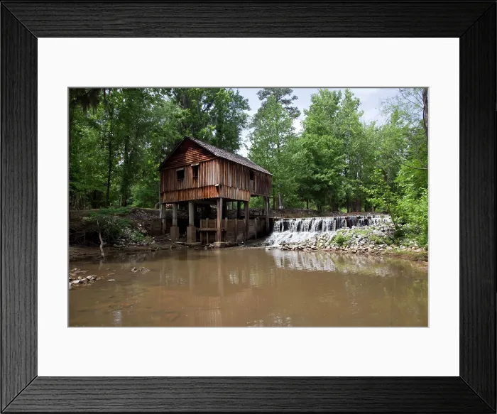 Framed Print : Historic Rikard's Mill near Beatrice, Alabama. Constructed 1840, 2010 photograph