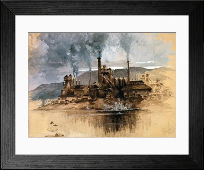 Framed Print : Bethlehem Steel Works, Bethlehem, PA. 1881