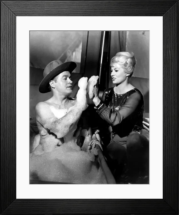 Framed Print : CALL ME BWANA, from left, Bob Hope, Anita Ekberg, 1963