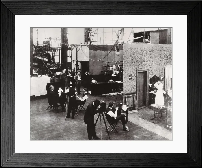 Framed Print : EDISON, Thomas Alva (1847-1931). Thomas Alva Edison Film Studio. UNITED STATES OF AMERICA. NEW JERSEY. Menlo Park. AISA / Everett Collection**US SALES ONLY**