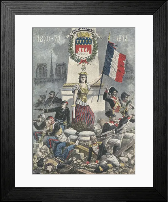 Framed Print : France. Allegory. 'la crix de la ville de Paris' from 'Le Petit Journal'. May 5th1901. Engraving