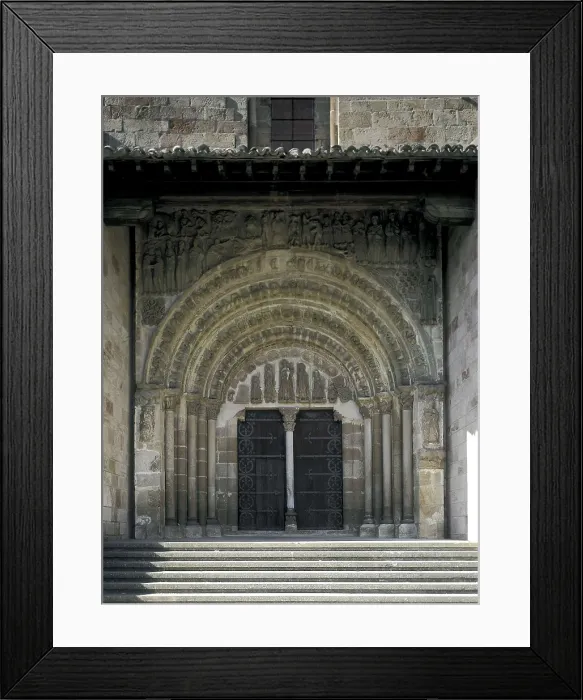 Framed Print : Monastery of San Salvador of Leyre. SPAIN. Yesa. Monastery of San Salvador of Leyre. Porta Speciosa (12 th c.). Romanesque art. Architecture Framed Print : Monastery of San Salvador of Leyre. SPAIN. Yesa. Monastery of San Salvador of Leyre. Porta Speciosa (12 th c.). Romanesque art. Architecture