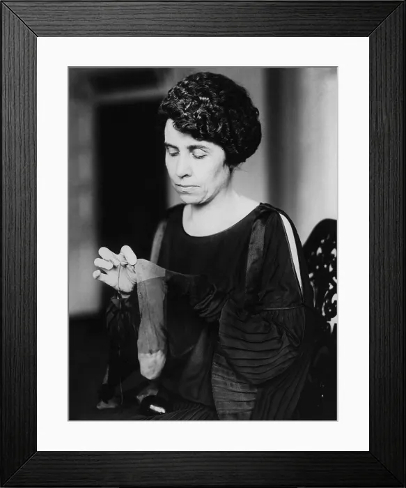 Framed Print : First Lady Grace Coolidge knits her husband's socks, 1923. Courtesy: CSU Archives / Everett Collection