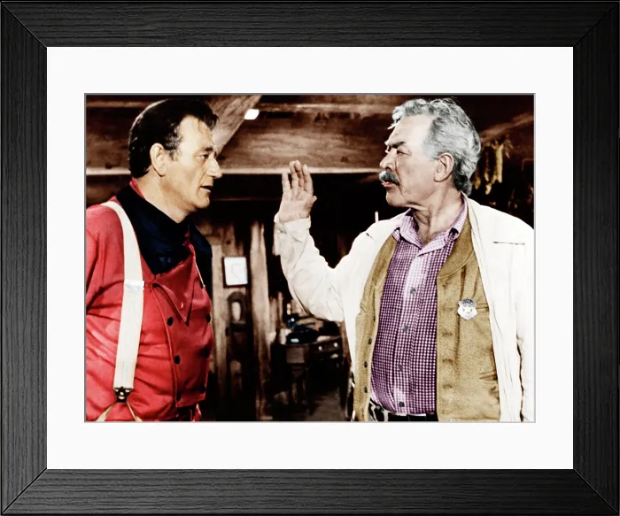 Framed Print : THE SEARCHERS, from left: John Wayne, Ward Bond, 1956