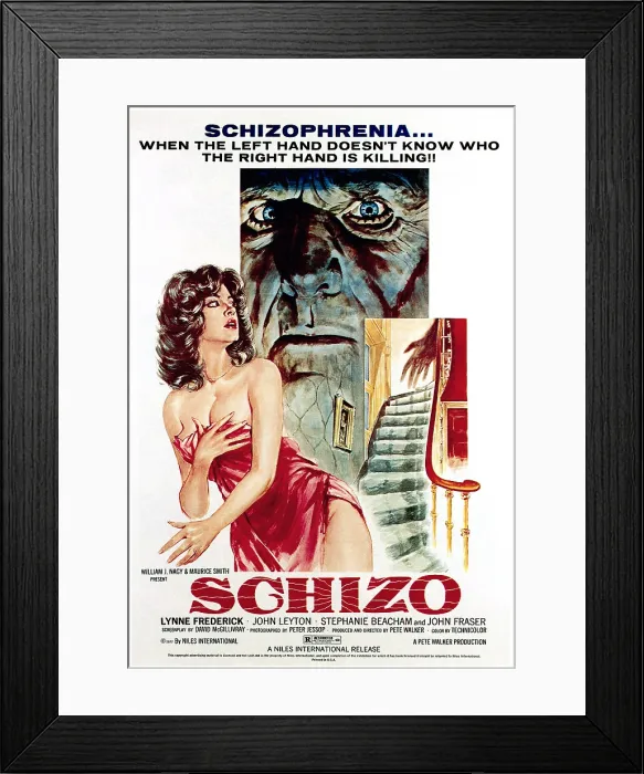 Framed Print : SCHIZO, poster, 1976