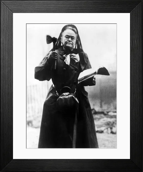 Framed Print : Carrie Nation at the peak of her career, circa 1900s. CSU Archives / Everett Collection