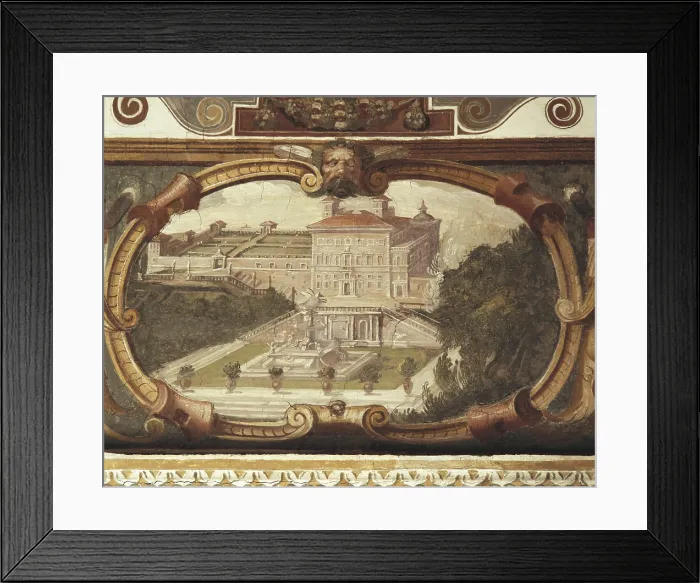 Framed Print : ZUCCHIPaolo (16th c.). Sight of Villa Medici. 1576-1577. ITALY. Rome. Villa Medici. Fresco. AISA / Everett Collection (65242)**US SALES ONLY**