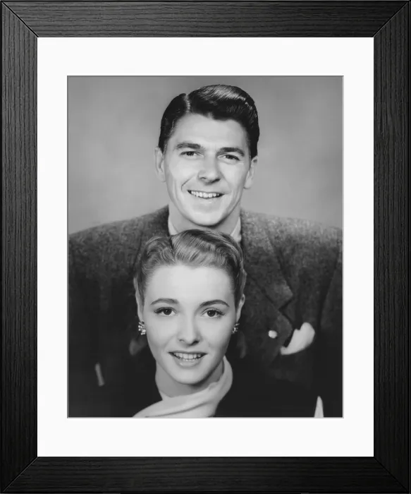 Framed Print : JOHN LOVES MARY, Ronald Reagan (top), Patricia Neal, 1949