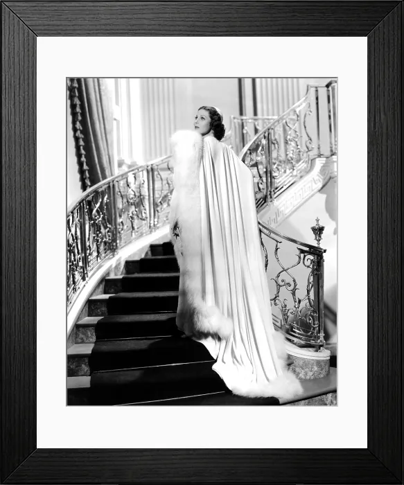 Framed Print : CAFE METROPOLE, Loretta Young, in a white crepe dress with a fox-fur trimmed coat by Royer, 1937. TM & Copyright 20th Century Fox Film Corp. / courtesy Everett Collection Framed Print : CAFE METROPOLE, Loretta Young, in a white crepe dress with a fox-fur trimmed coat by Royer, 1937. TM & Copyright 20th Century Fox Film Corp. / courtesy Everett Collection