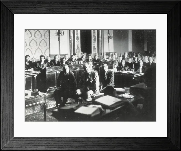 Framed Print : Spain. Second Republic (1931-1936). Trial to general Sanjurjo after his attempt of coup d'tat on 10th August 1932. AISA / Everett Collection**US SALES ONLY** Framed Print : Spain. Second Republic (1931-1936). Trial to general Sanjurjo after his attempt of coup d'tat on 10th August 1932. AISA / Everett Collection**US SALES ONLY**