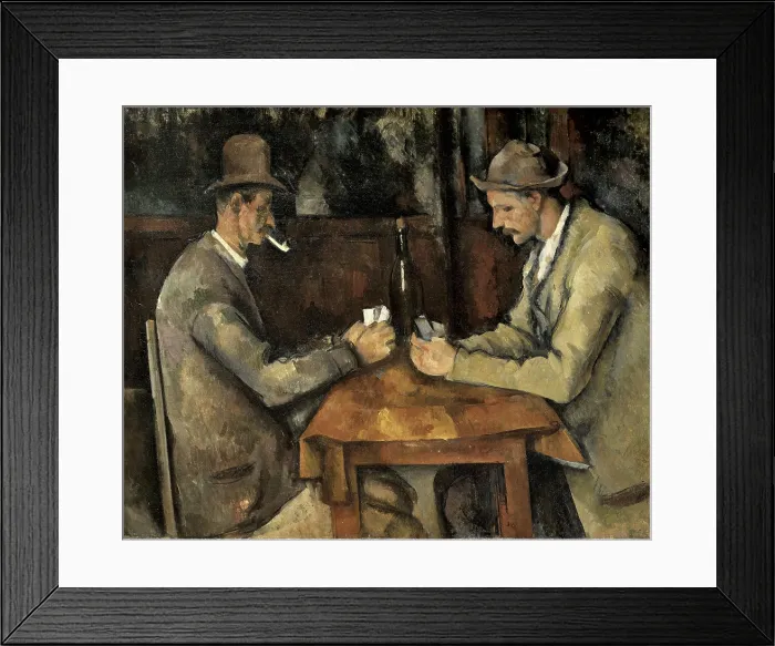 Framed Print : CEZANNE, Paul (1839-1906). The Card Players (Les joueurs de cartes). 1890 - 1895. Impressionism. Oil on canvas. FRANCE. Paris. Muse d'Orsay (Orsay Museum) Framed Print : CEZANNE, Paul (1839-1906). The Card Players (Les joueurs de cartes). 1890 - 1895. Impressionism. Oil on canvas. FRANCE. Paris. Muse d'Orsay (Orsay Museum)