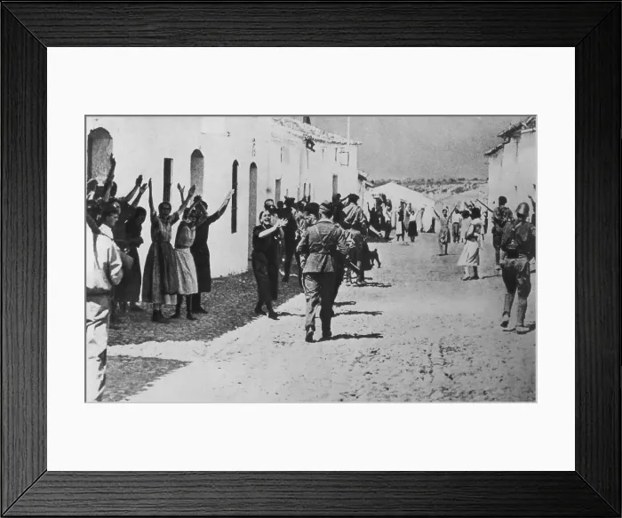Framed Print : SPAIN. Guadalajara. Spanish Civil War 1936-1939). Arrest of a revolted officer in Guadalajara (July 1936). AISA / Everett Collection**US SALES ONLY**