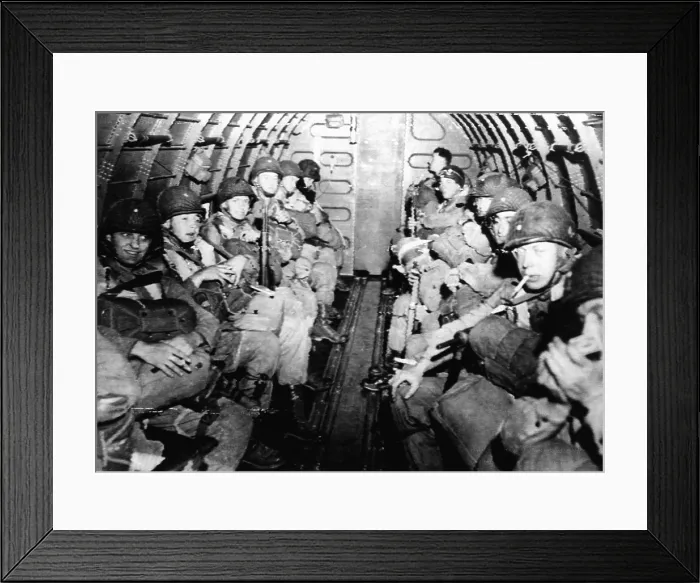 Framed Print : D-DAY, American Paratroopers flying over the English Channel enroute to the Normandy Invasion, 06 / 06 / 44. Courtesy: CSU Archives / Everett Collection Framed Print : D-DAY, American Paratroopers flying over the English Channel enroute to the Normandy Invasion, 06 / 06 / 44. Courtesy: CSU Archives / Everett Collection