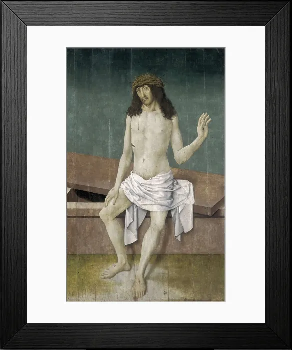 Framed Print : FRUEAUF, Rueland, called 'the Elder' (1445-1507). Christ with the Crown of Thorns. ca. 1489. Ecce homo. Austrian school. Renaissance art. Oil on wood. GERMANY. Munich
