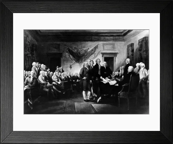 Framed Print : John Trumbull's Declaration of Independence, commissioned in 1817. Courtesy: CSU Archives / Everett Collection Framed Print : John Trumbull's Declaration of Independence, commissioned in 1817. Courtesy: CSU Archives / Everett Collection