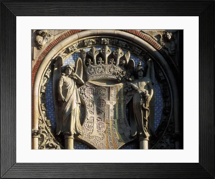 Framed Print : DOMENECH I ROURA, Pere (1881-1962); DOMENECH I MONTANER, Lluis (1850-1923). Hospital de la Santa Creu i de Sant Pau (Saint Paul's and Holy Cross Hospital). SPAIN. Barcelona