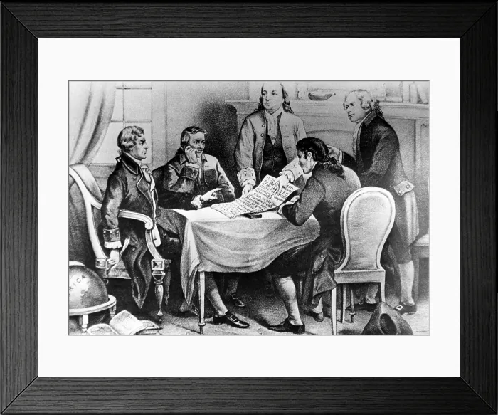 Framed Print : The Declaration of Independence Committee. Thomas Jefferson, Roger Sherman, Benjamin Franklin, Robert Livingston and John Adams, 1776. Courtesy: CSU Archives / Everett Collection Framed Print : The Declaration of Independence Committee. Thomas Jefferson, Roger Sherman, Benjamin Franklin, Robert Livingston and John Adams, 1776. Courtesy: CSU Archives / Everett Collection