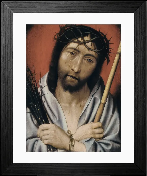 Framed Print : MOSTAERT, Jan (1470-1556). Christ of the Tears. fisrt half 16th c. Dutch school. Renaissance art. Oil on wood. SPAIN. Burgos. Burgos Museum. Proc: SPAIN. CASTILE AND LEON