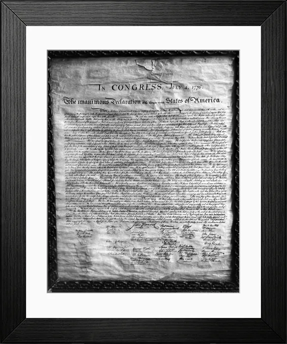 Framed Print : The Declaration of Independence. Courtesy: CSU Archives / Everett Collection Framed Print : The Declaration of Independence. Courtesy: CSU Archives / Everett Collection