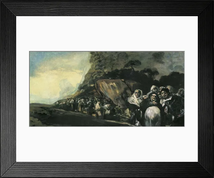 Framed Print : GOYA Y LUCIENTES, Francisco de (1746-1828). Pilgrimage to St. 1819 - 1823. Mural painting mounted on canvas